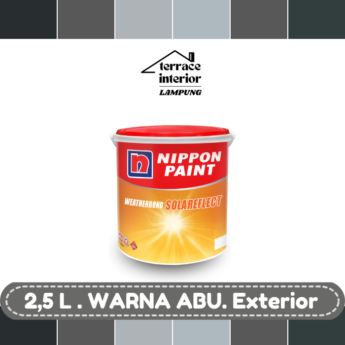Cat Tembok Exterior Solareflect Nippon Paint Warna Abu 2.5 L