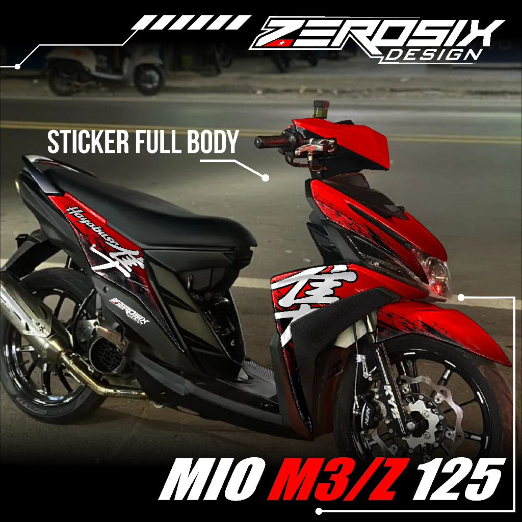 Sticker Motor Yamaha Mio M3 Full Body - Stiker Skotlet Decal Striping Mio M3 Z Terbaru Hayabusa