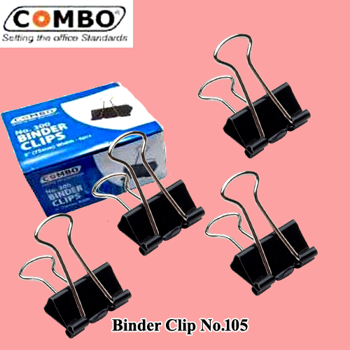 

Binder Clip No.105 / Klip Hitam / Binder Klip 15mm / Klip Kecil / Penjepit Kertas 105 Combo