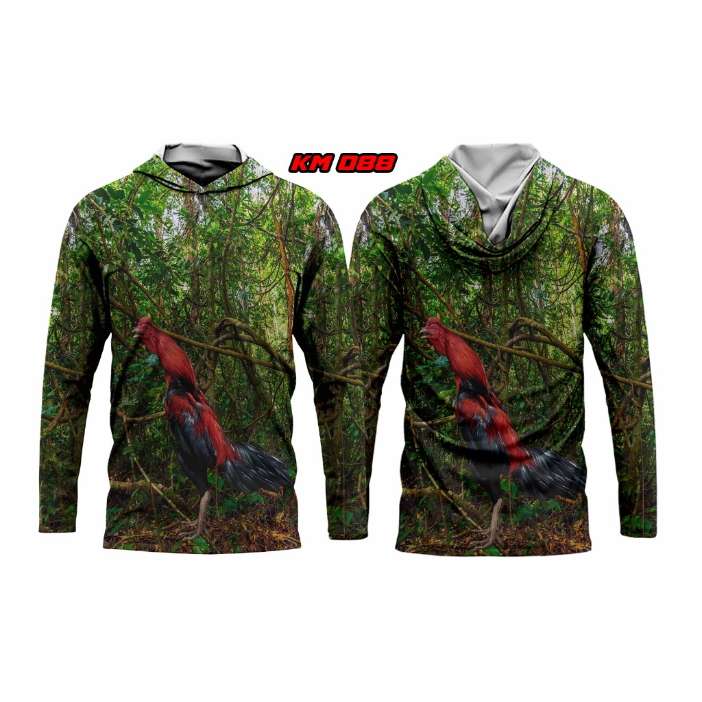 baju camo natural motif ayam / baju berburu ayam hutan