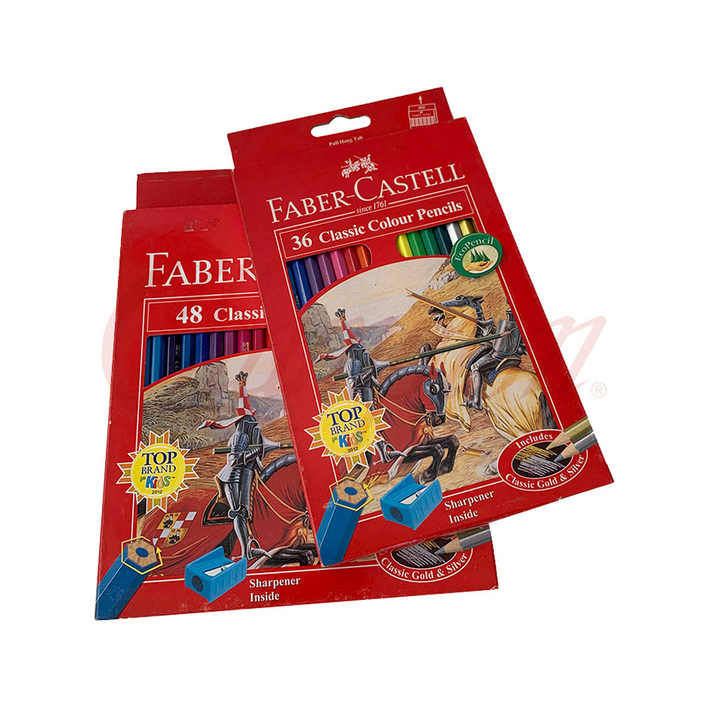 

Pensil Warna merk faber castell isi 36&48 classic colour free rautan pensil