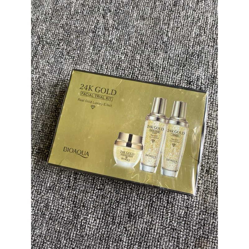 NEW BARU BIOAQUA FACIAL TRIAL KIT 24K GOLD