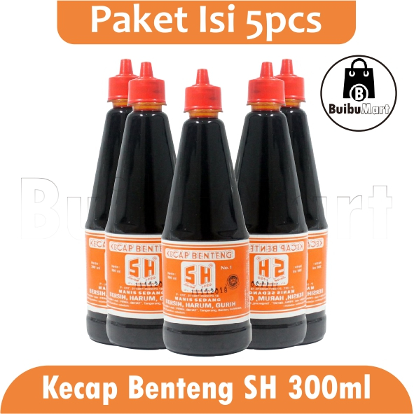 

[ Paket Isi 5 ] SH Benteng Kecap Manis 300ml Kemasan Botol