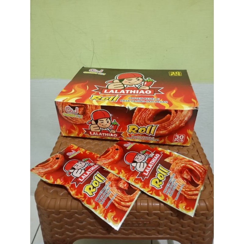 

LALATHIAO ROLL | Cemilan viral rasa daging sapi pedas isi 30 pcs