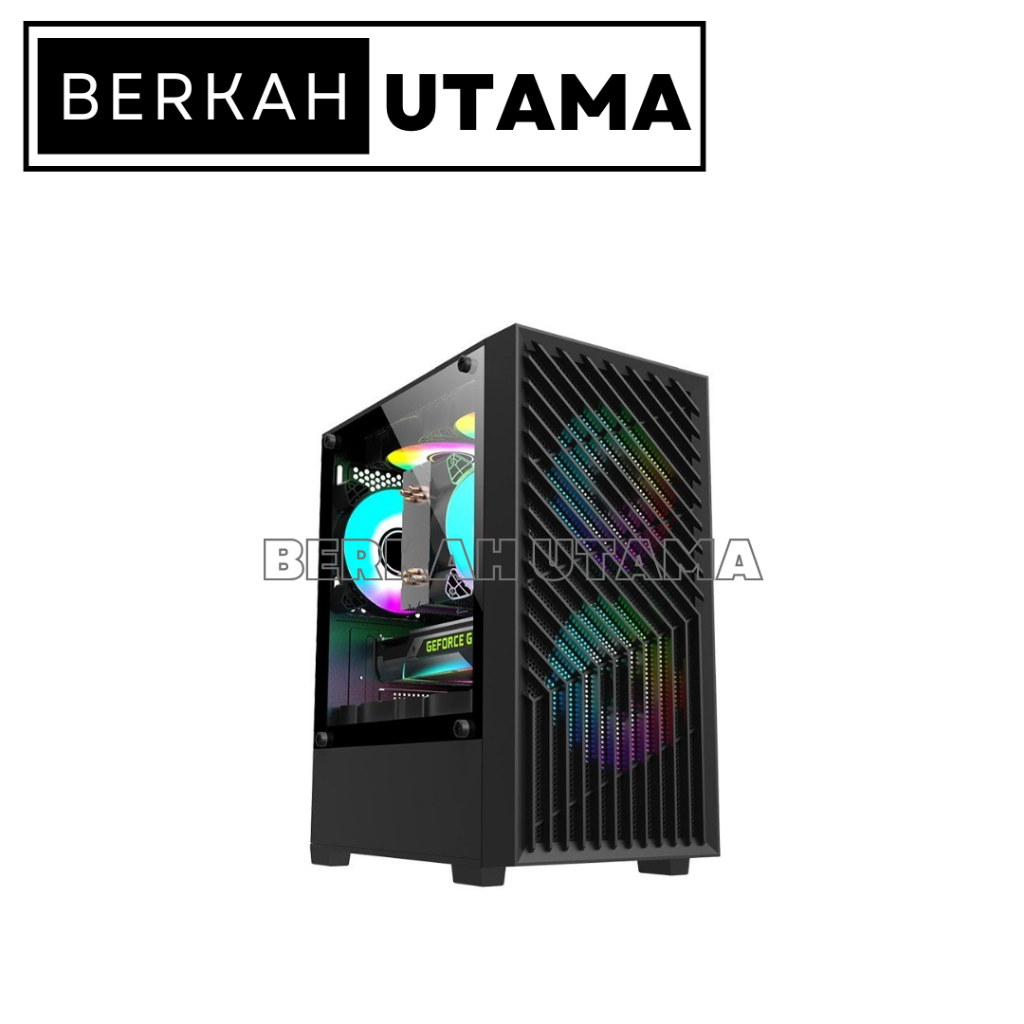 CASING GAMING RAPTOR PLUTO M-ATX + 2 FAN RGB | 3RAPTOR CASE PC