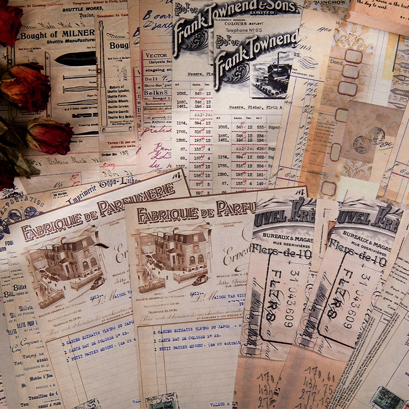 

24 Lembar Kertas Hias Motif Vintage 14x20cm Untuk Dekorasi Scrapbook Bullet Journal Diary Jurnal Seri Cetakan Retro