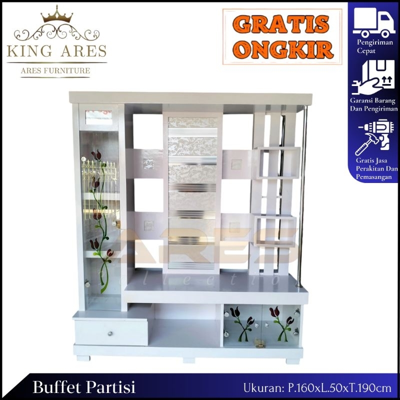 Buffet TV Minimalis / Buffet Sekat RuangTamu / Buffet Kristal Termurah Cirebon