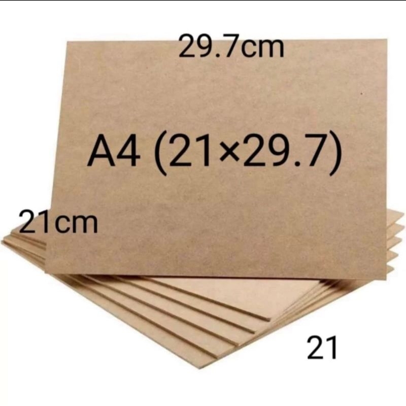 

A4 21x29.7 cm karton kardus single lembaran kraft layer dus kemasan tebal 3 mm