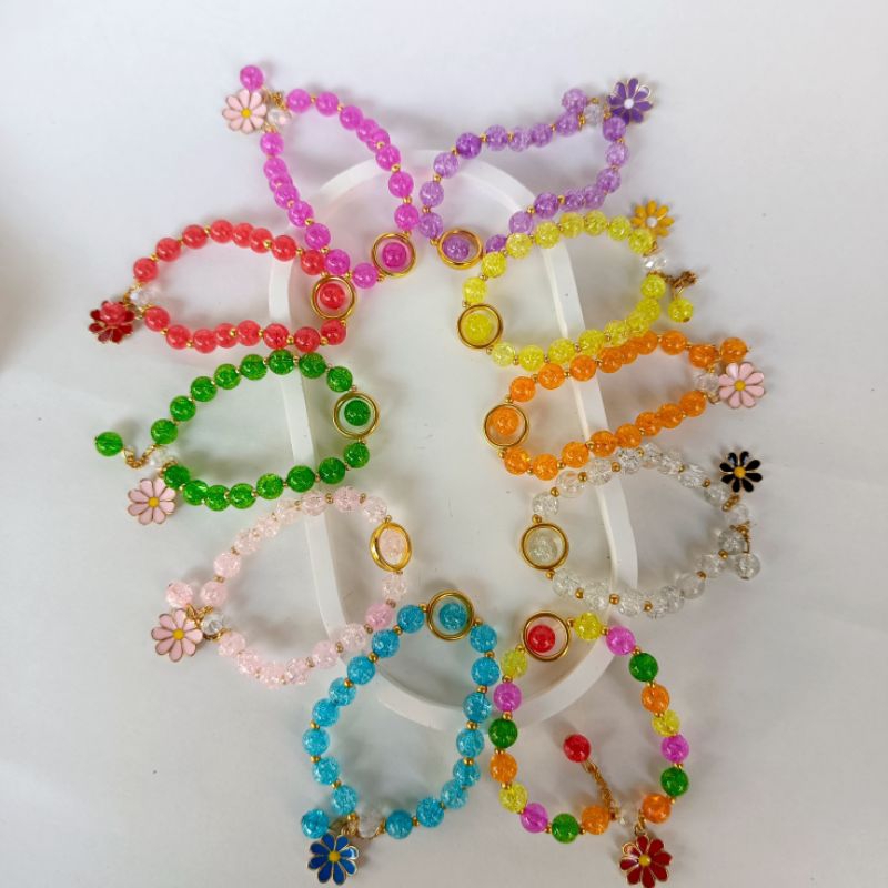 Gelang Kristal Bunga Matahari Korean Style