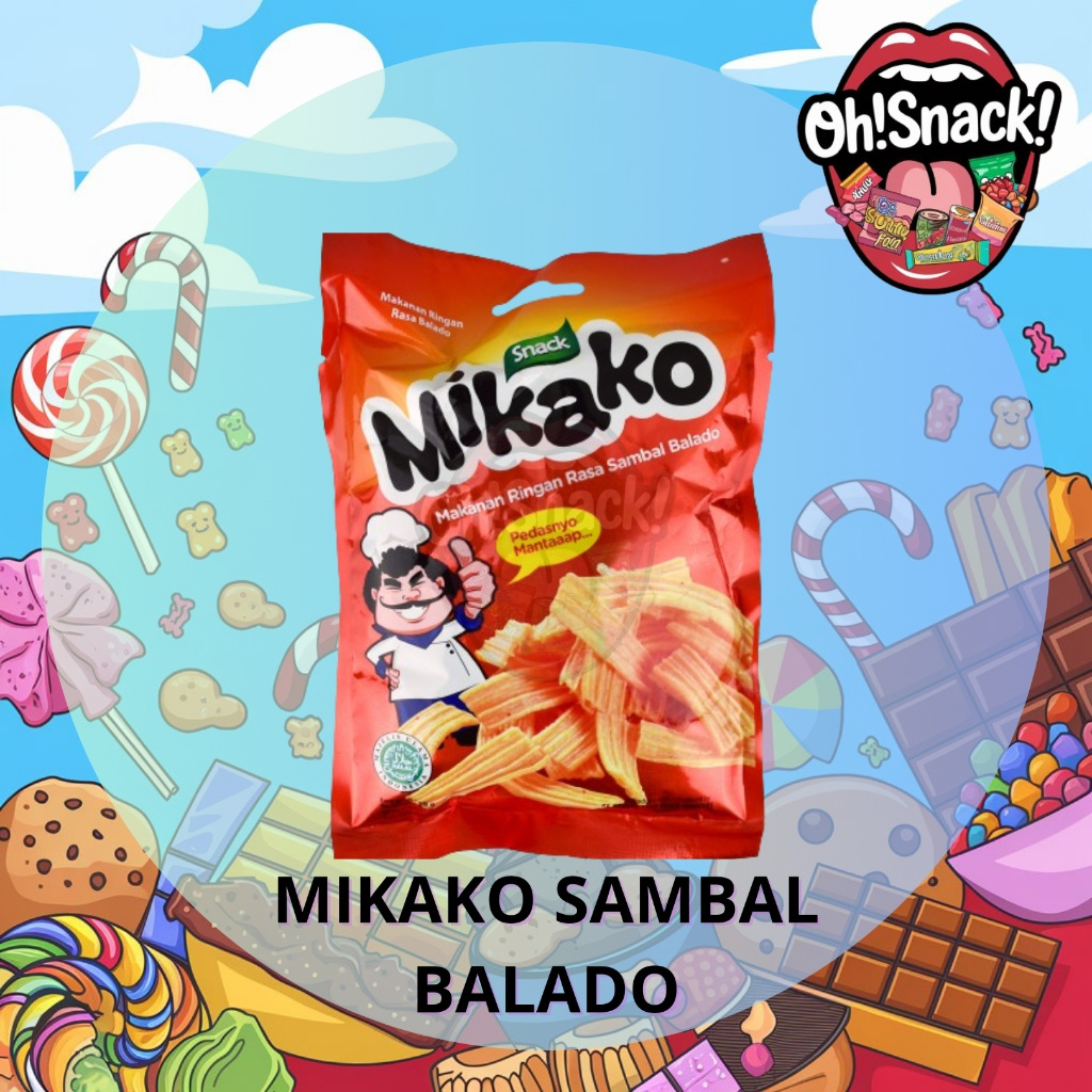 

MIKAKO Snack Rasa Ayam bawang, sambal balado, Rumput Laut Isi 10 pcs