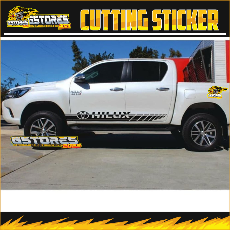 sticker hilux stiker hilux sticker mobil toyota hilux side body GSTORES