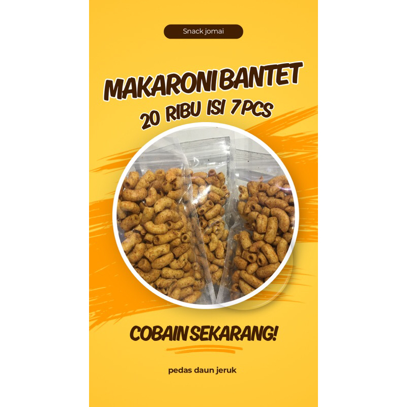 

MAKARONI BANTET MURAH 40gr 20ribu dpt 7pcs
