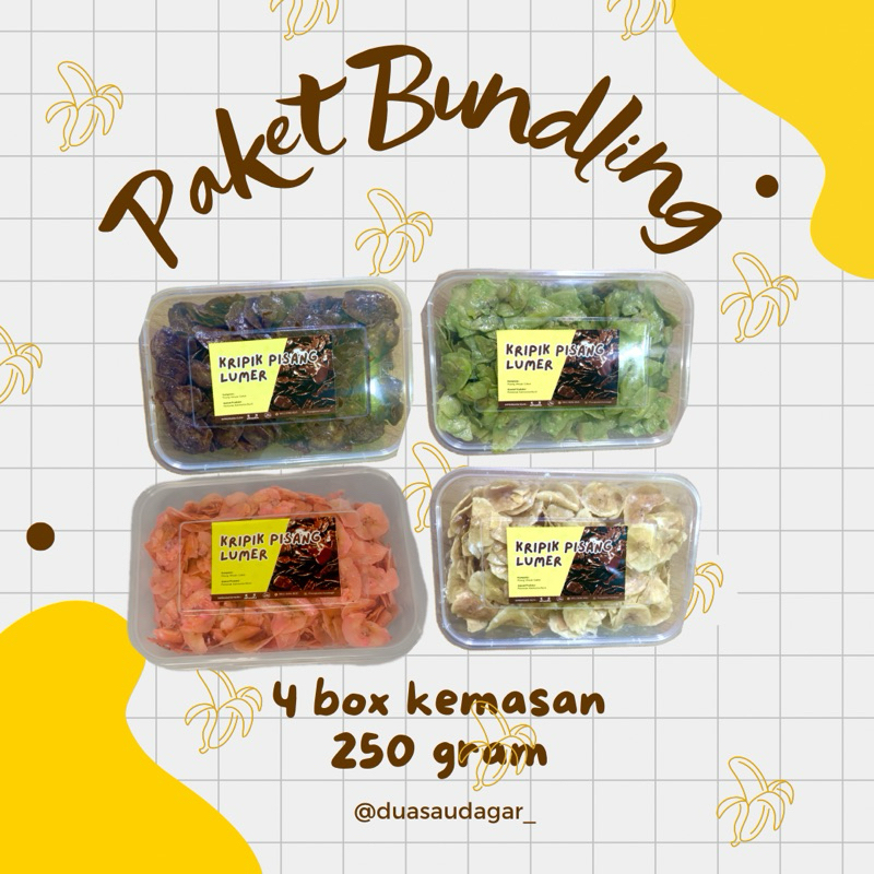 

KRIPIK PISANG LUMER PAKET BUNDLING 4 box | 250 gram