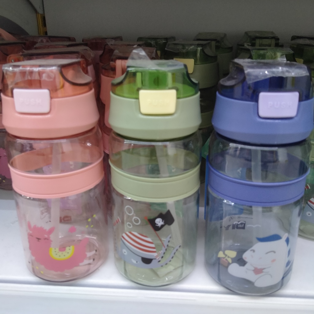 Botol Minum Anak BPA Free Botol Minum Sedotan 600ml Water Bottle Tritan Kid Drinking Bottle MRDIY On