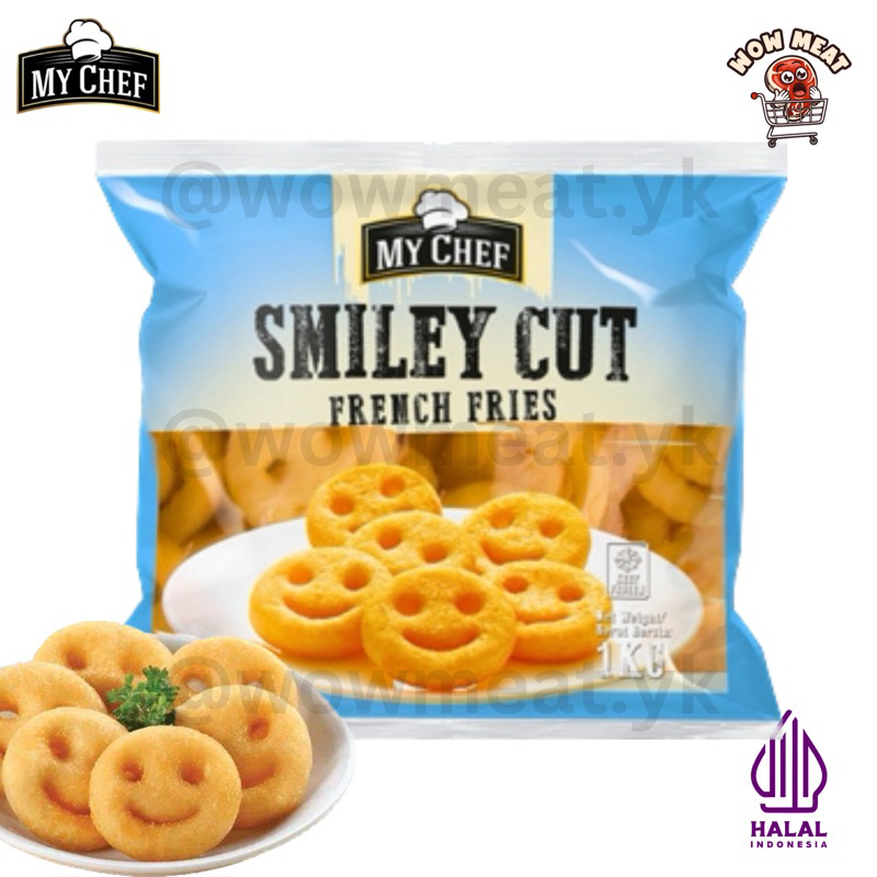 

MY CHEF Kentang Goreng Smiley Cut 1 KG | French Fries Smile Cut | Kentang Goreng Smile