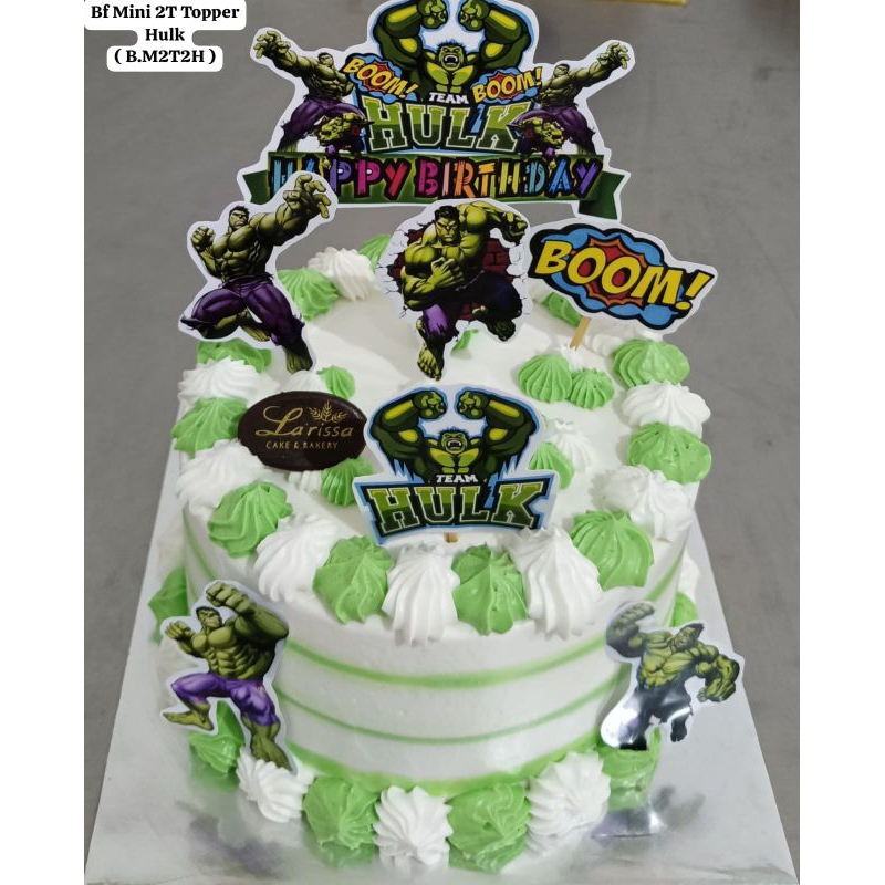 

Kue Ulang Karakter Hulk - Black Forest Captain America - Birthday Cake Tema Hulk