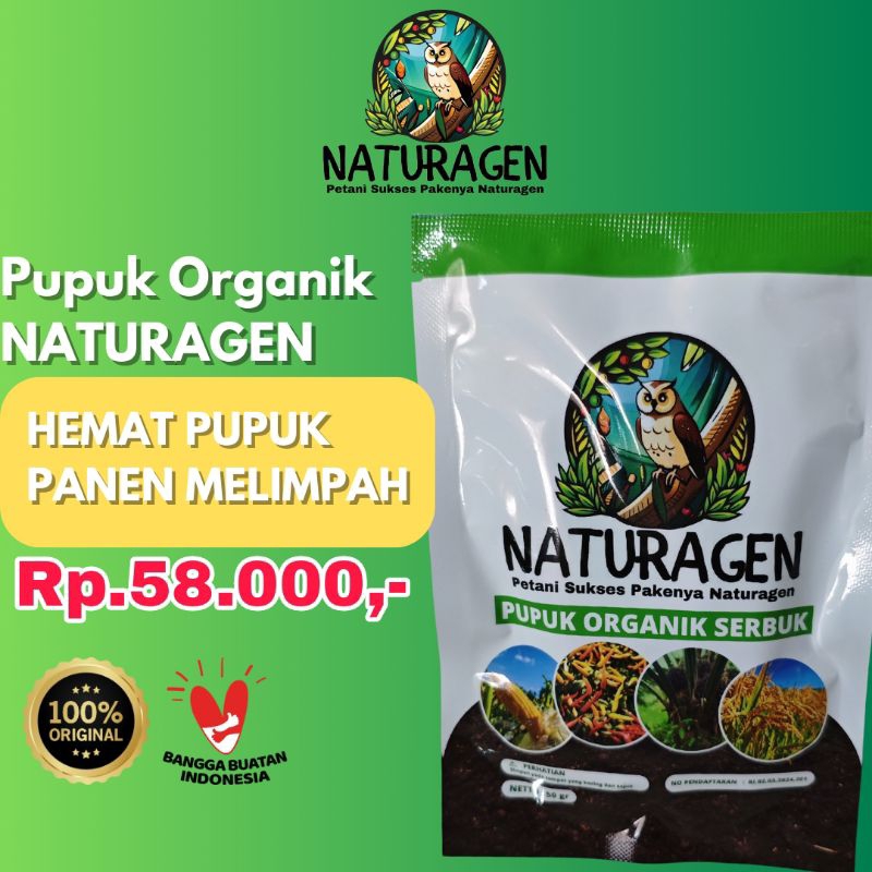 1 Pcs Pupuk Bio Organik Naturagen ORI TERMURAH (BISA COD) pupuk Naturagen padi pupuk Naturagen jagun