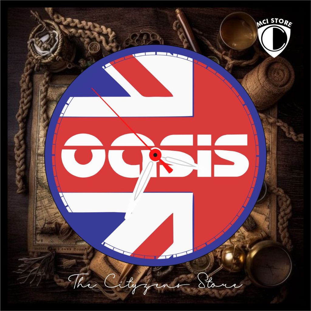 Jam Dinding Bulat Custom Oasis 2