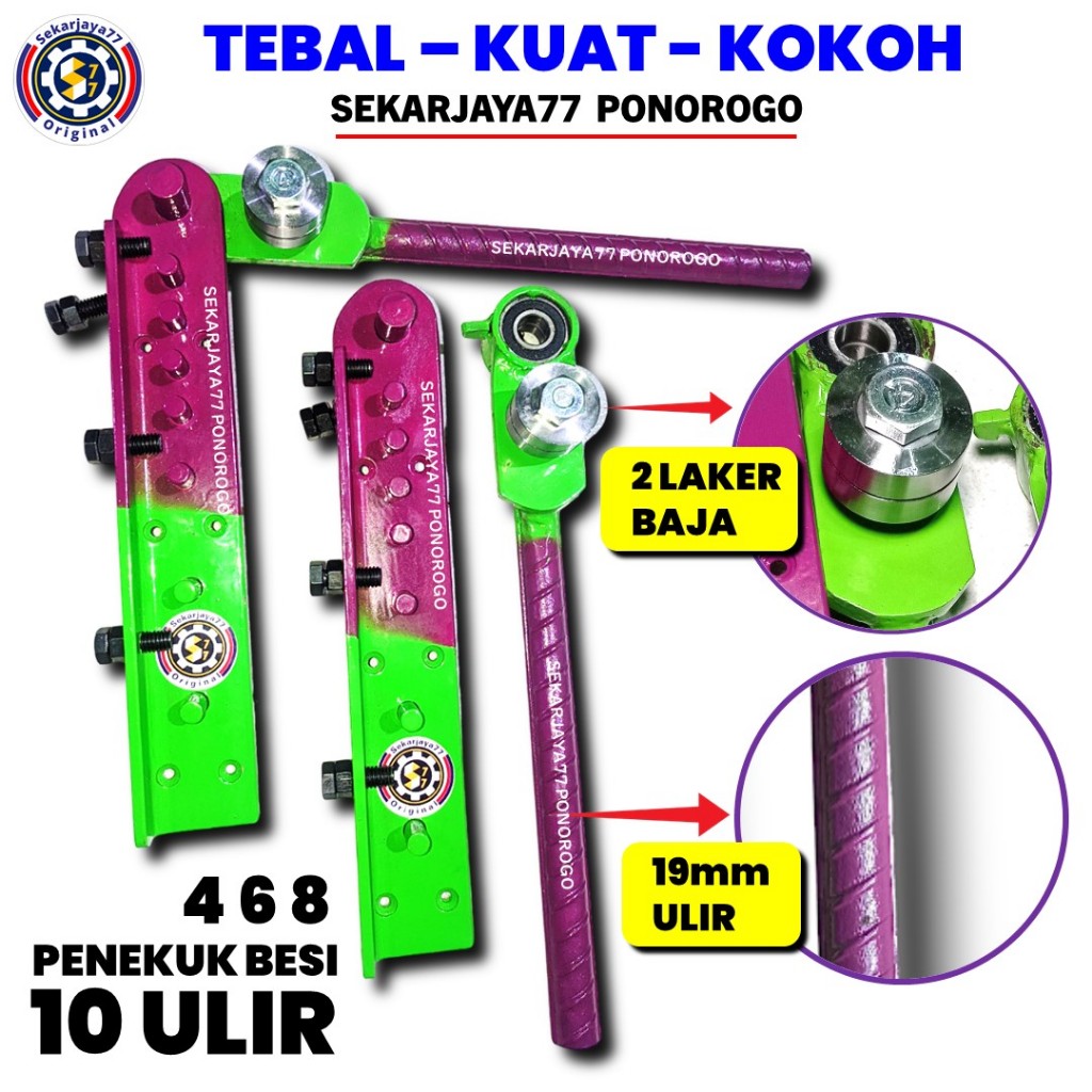 Alat Tekuk Besi Begel Cakar Ayam Balok Gantung 10 mm ULIR Sekarjaya77 SJUa07