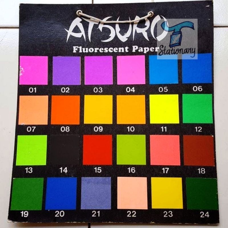 

Kertas ATSURO Flourescent Paper Ori (40x58cm) Harga u/ per 5 lbr.