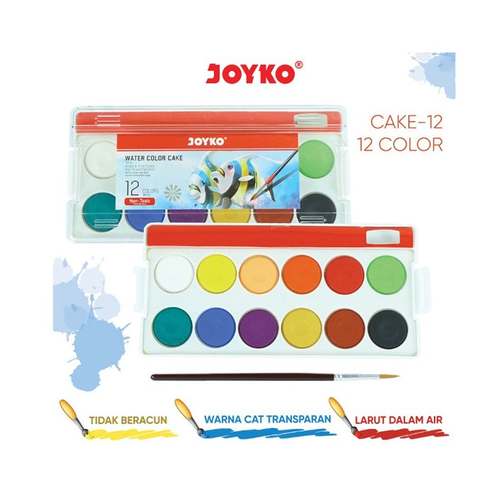 

Cat Air Water Color Cake Joyko CAKE - 12 Warna