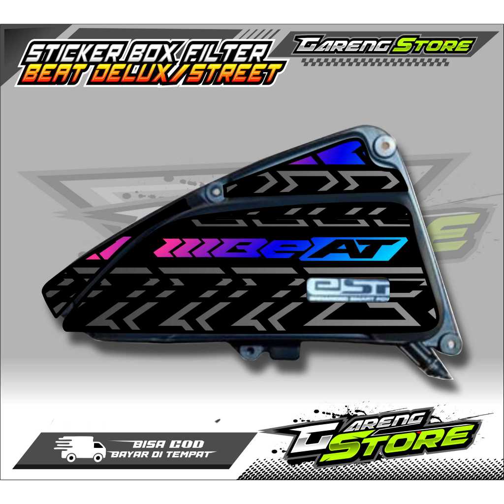 STRIPING PELINDUNG BOX FILTER HONDA BEAT DELUXE - STREET / STICKER BOX FILTER MOTOR HONDA BEAT DELUX