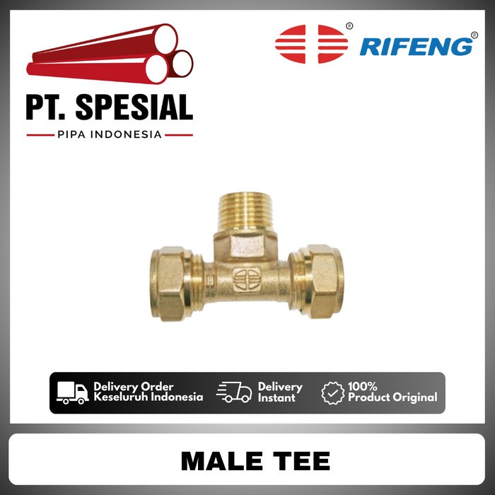 Tee Drat Luar Kuningan Rifeng  / T Drat Luar / TDL Pipa Air Panas Rifeng  - 12