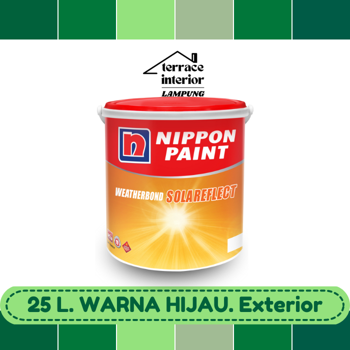 Cat Tembok Exterior Solareflect Nippon Paint Warna Hijau 20 L