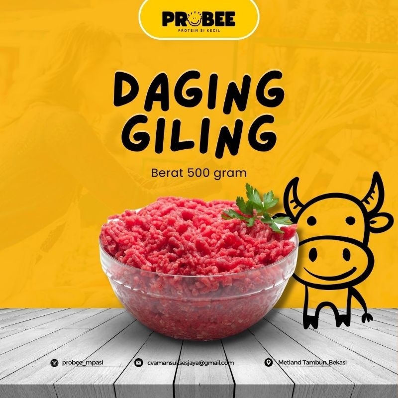 

Daging Giling Premium Lemak 5%/Daging Sapi Giling pack 100Grm lemak 5%
