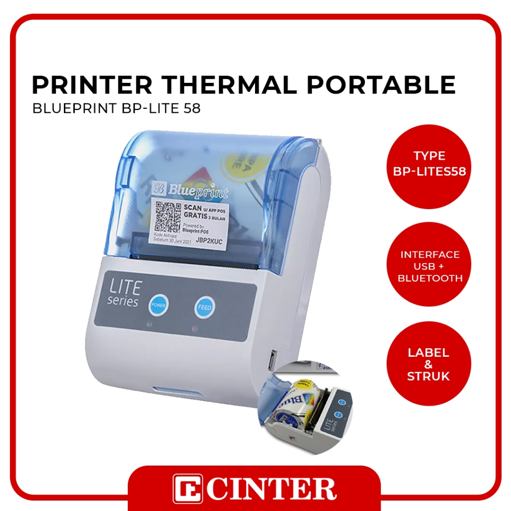BLUEPRINT - PRINTER THERMAL PORTABLE / PRINTER KASIR BP-LITE 58