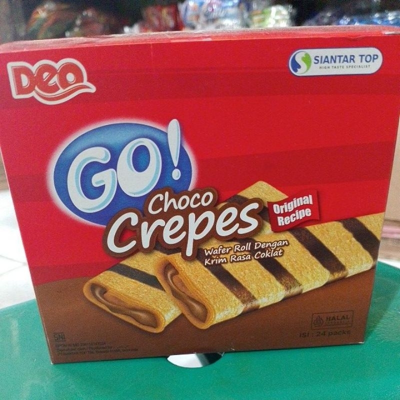 

Go ! Choco Crepes Wafer Roll Rasa Coklat