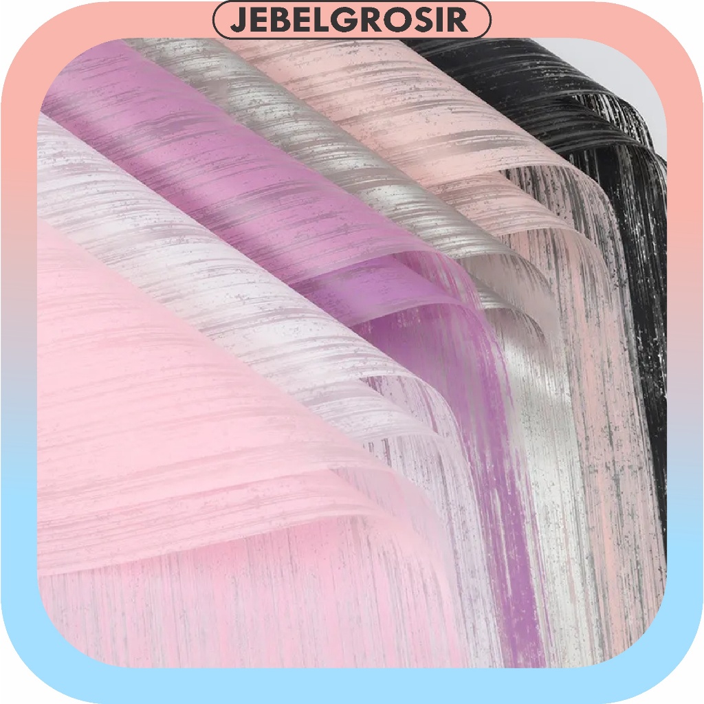 

20 Lembar Kertas Buket Motif Stripe Bunga Flower Wrapping Paper Cellophane Bouquet KB6083