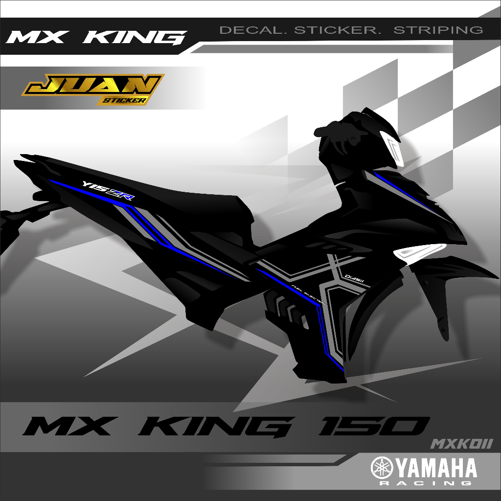 STRIPING STIKER JUPITER MX KING 150 STICKER VARIASI MOTOR YAMAHA MX KING MOTIF KEREN SIMPEL