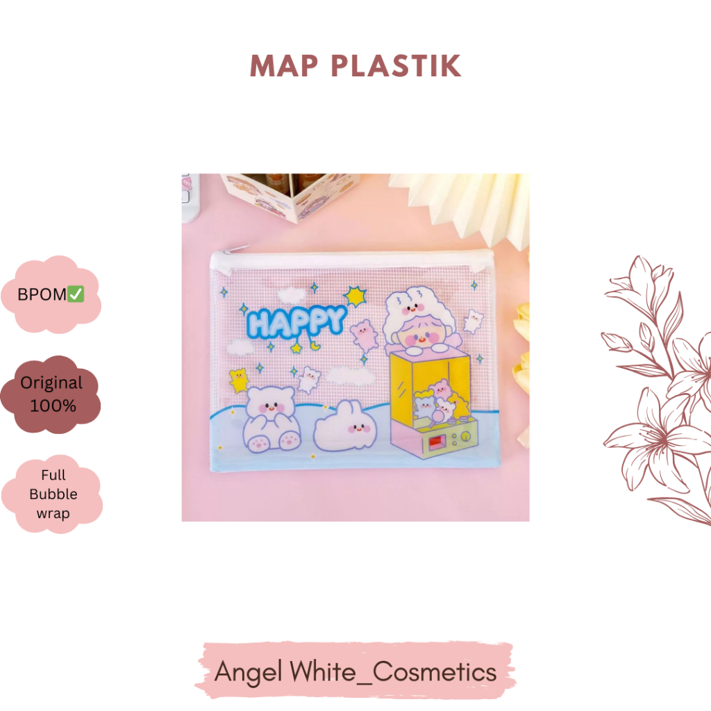 

MAP PLASTIK ZIPPER FILE BAG ORGANIZER