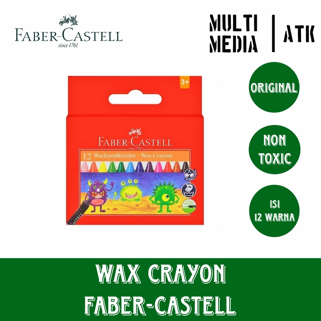 

WAX CRAYON FABER CASTELL REGULER 12 WARNA