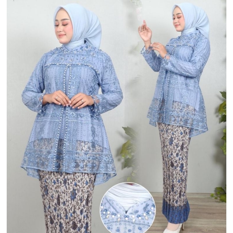 stelan kebaya tunik Cantika Adelia / kebaya modern / kebaya wisuda / kebaya jumbo / kebaya lamaran