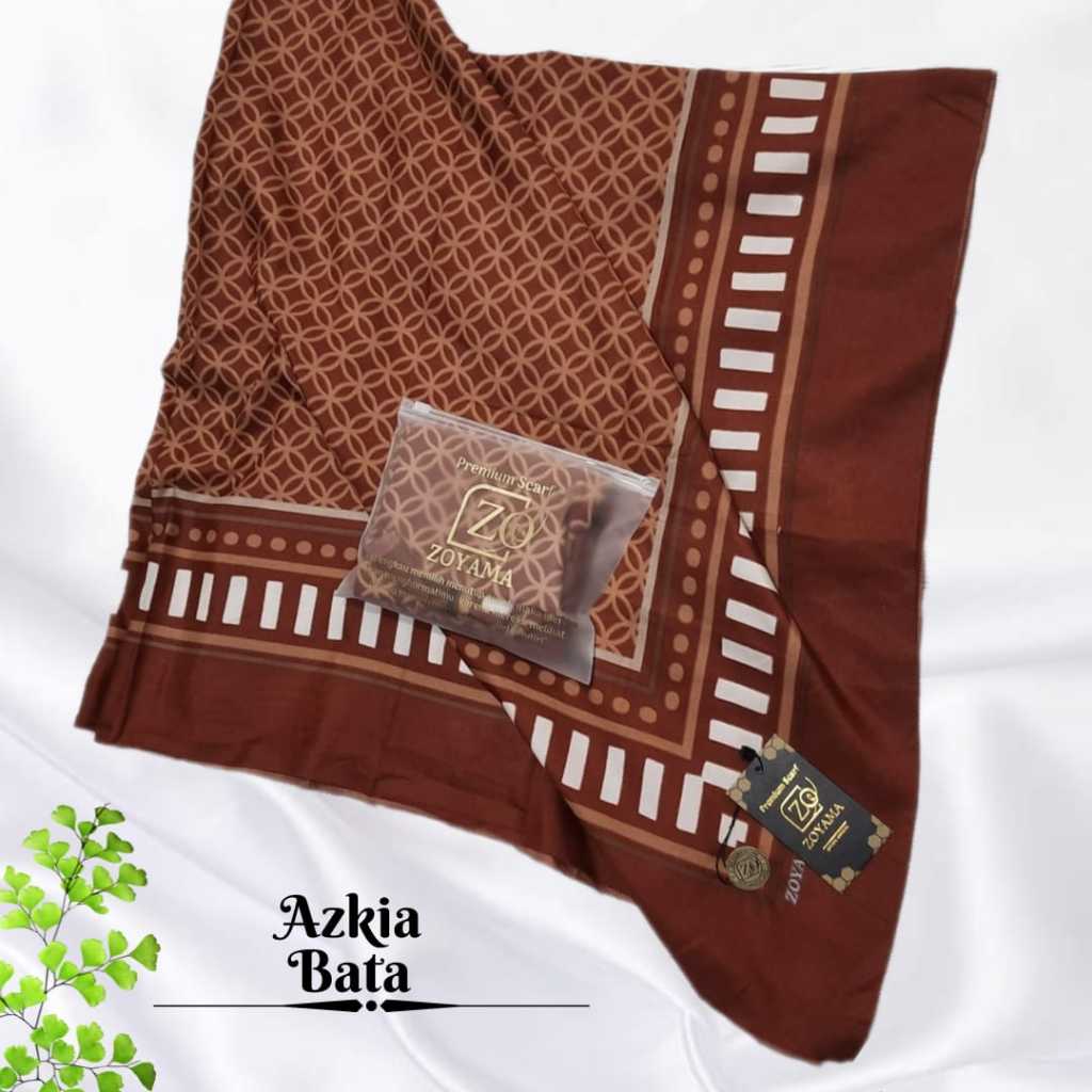 ZOYAMA Azkia - Hijab segi empat - kerudung voal motif syari