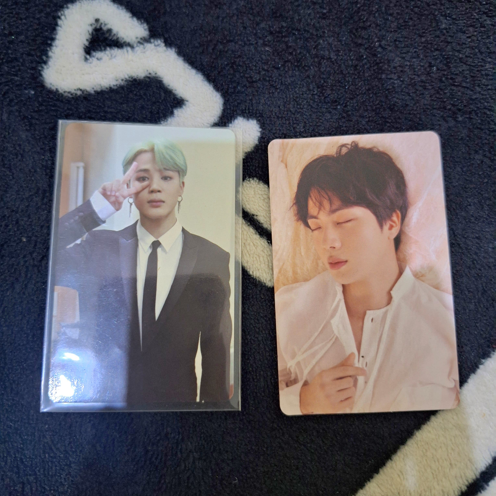 PHOTOCARD JIMIN BTS MEMORIES 2018 & JIN ALBUM TEAR