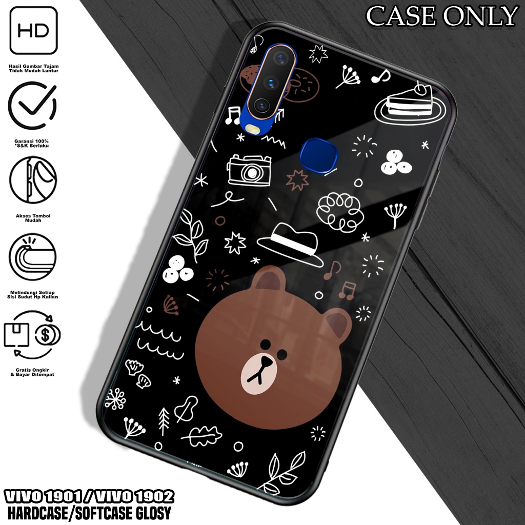 Case VIVO 1901 / 1902 - Casing VIVO 1901 / 1902 [ BEAR ] Silikon VIVO 1901 / 1902 - Kesing Hp - Casi