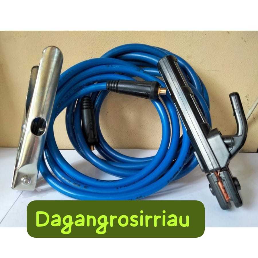 PAKET KABEL LAS 16mm SUPERFLEX FULL TEMBAGA | PAKET KOMPLIT STANG LAS LISTRIK 200amper & TANG MASSA 