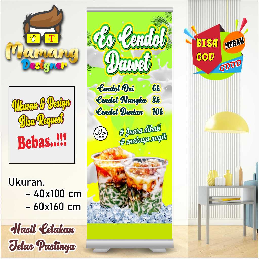 Cetak Banner Spanduk Custom Es Cendol Dawet Bagus Murah bb