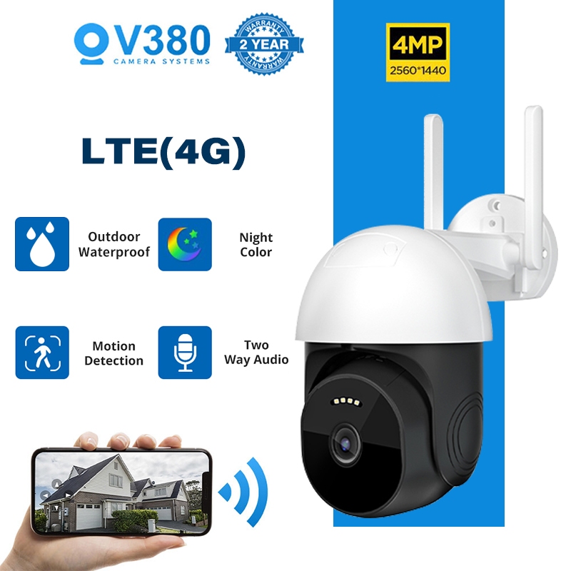V380  Y07 SIM CARD Camera CCTV Smart V380 Pro Mendukung Onvif PTZ Waterpoof CCTV