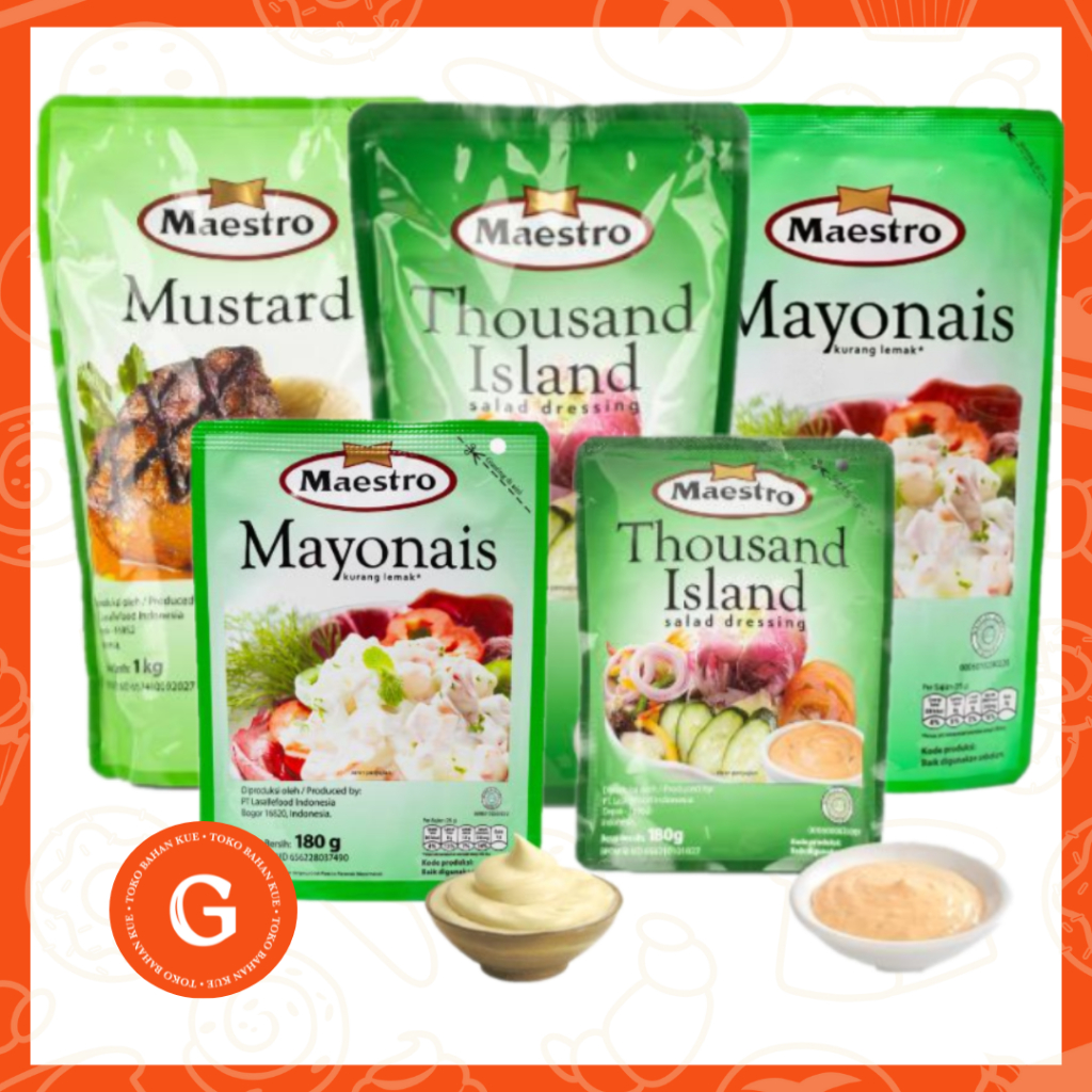 

Maestro Mayonaise/ Thousand Island/ Mustard | Kemasan 1 kg