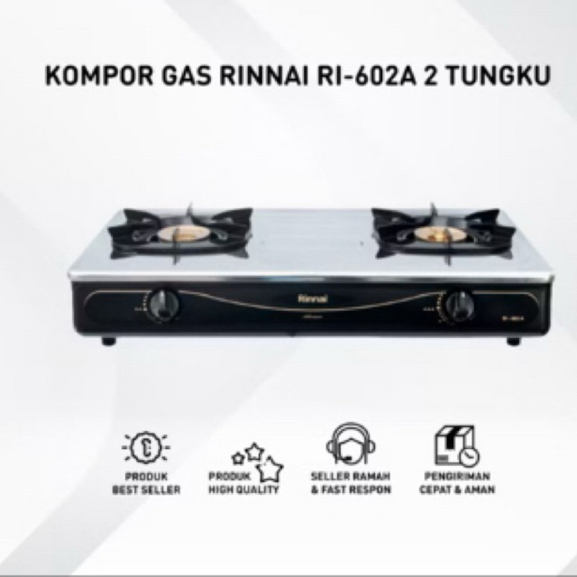 Kompor Rinnai 2 Tungku RI 602 A
