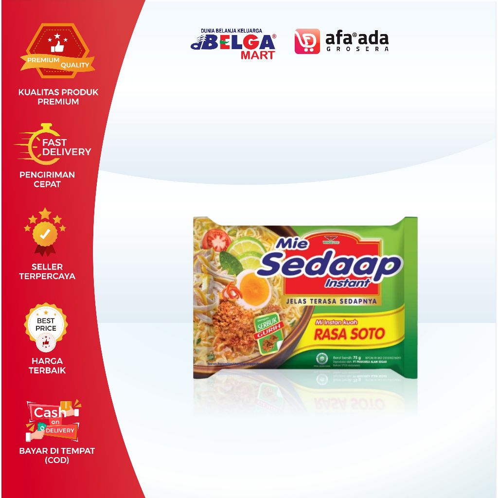 

MIE SEDAAP | KUAH | Harga untuk 10 pcs | Soto, Ayam Bawang, Baso Special