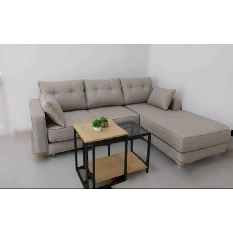 Kursi Sofa Sudut L / Kursi Sofa Tamu Sudut Scandinavian Minimalis