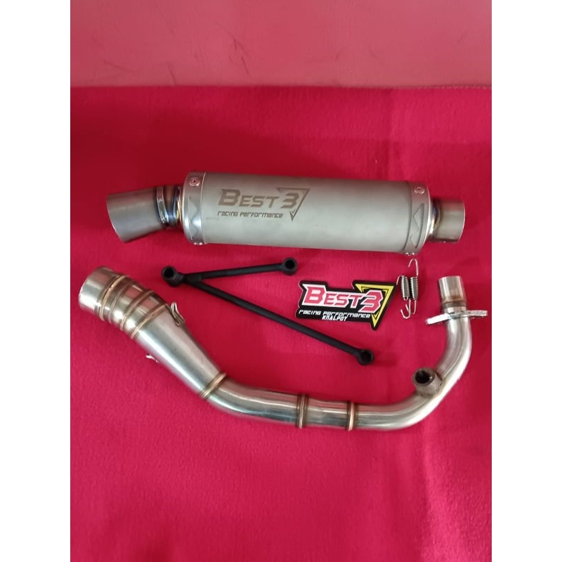 Knalpot Best3 Vespa Matic All Type Silincer Sanblas Titanium Original Best3