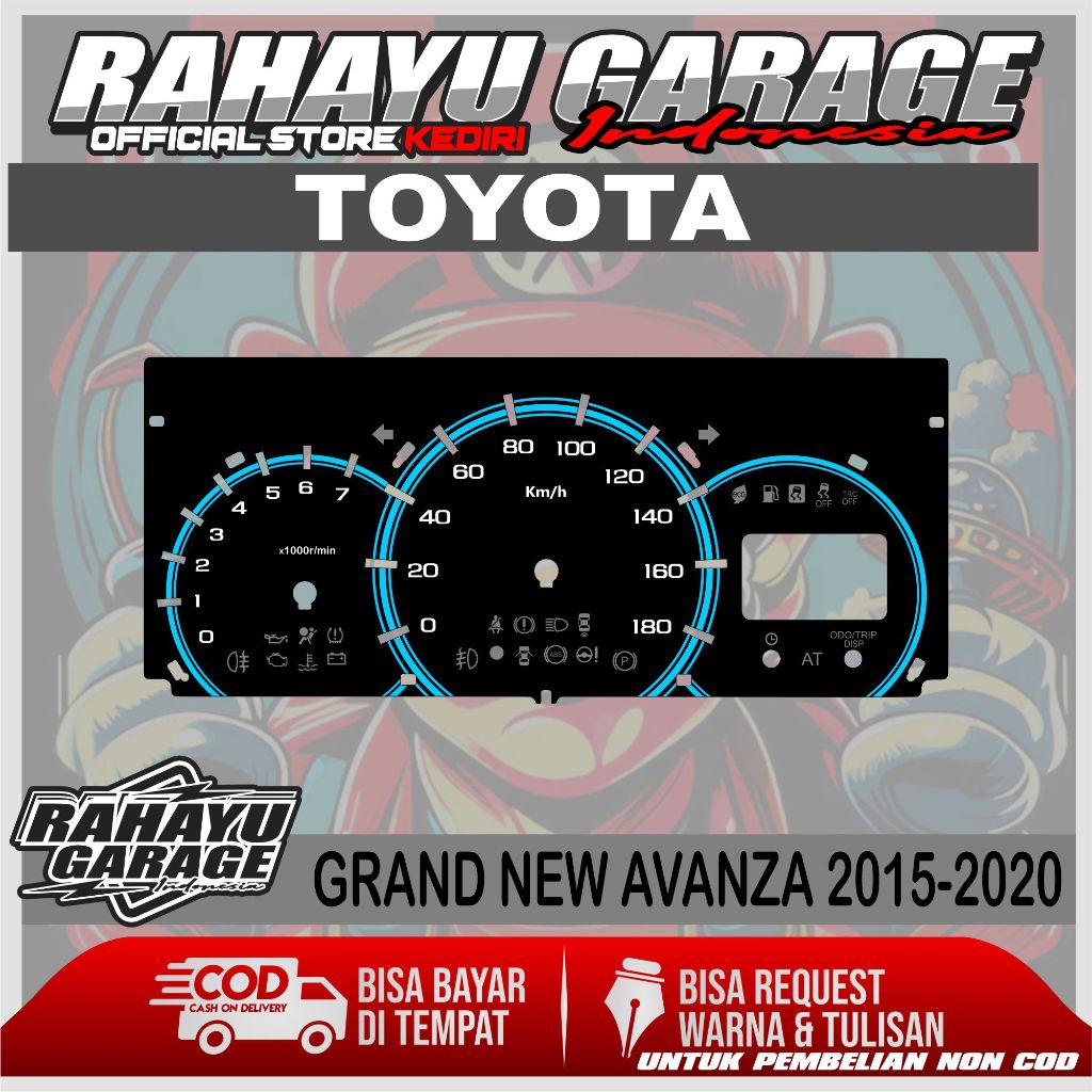 PAPAN SPEEDOMETER CUSTOM TOYOTA GRAND NEW AVANZA