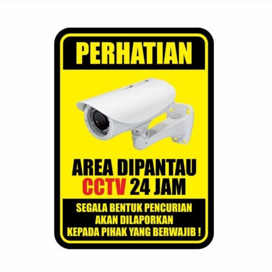 

stiker Area CCTV 24jam 20x15cm. Perhatian sign Rambu k3 safety