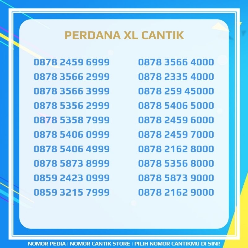 NOMOR CANTIK XL TRIPLE RIBUAN 1000 9000 66666 | Kartu Perdana Cantik XL Nomer Nocan Ooredoo 4G LTE N